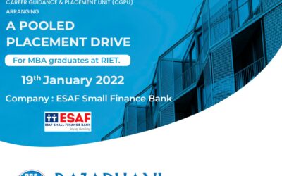 A Pooled Placement Drive for MBA Graduates at RIET