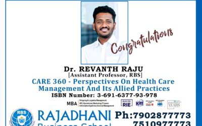 Dr. Revanth Raju Publishes Chapter in ISBN-Edited Book on Healthcare Management